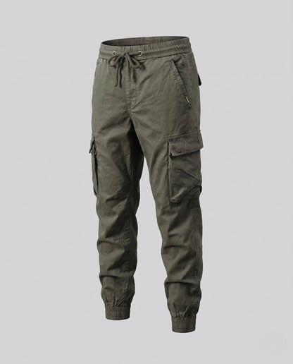 Cargo Pants Elastic Waistband Drawstring Side Pockets