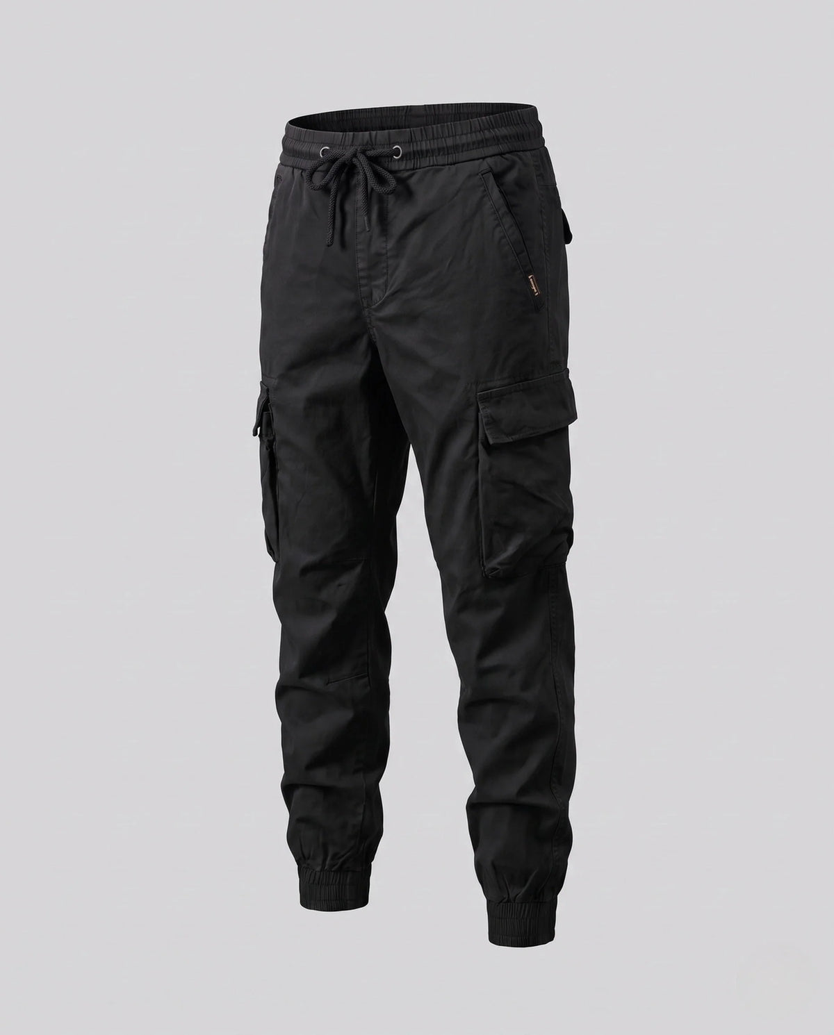 Cargo Pants Elastic Waistband Drawstring Side Pockets