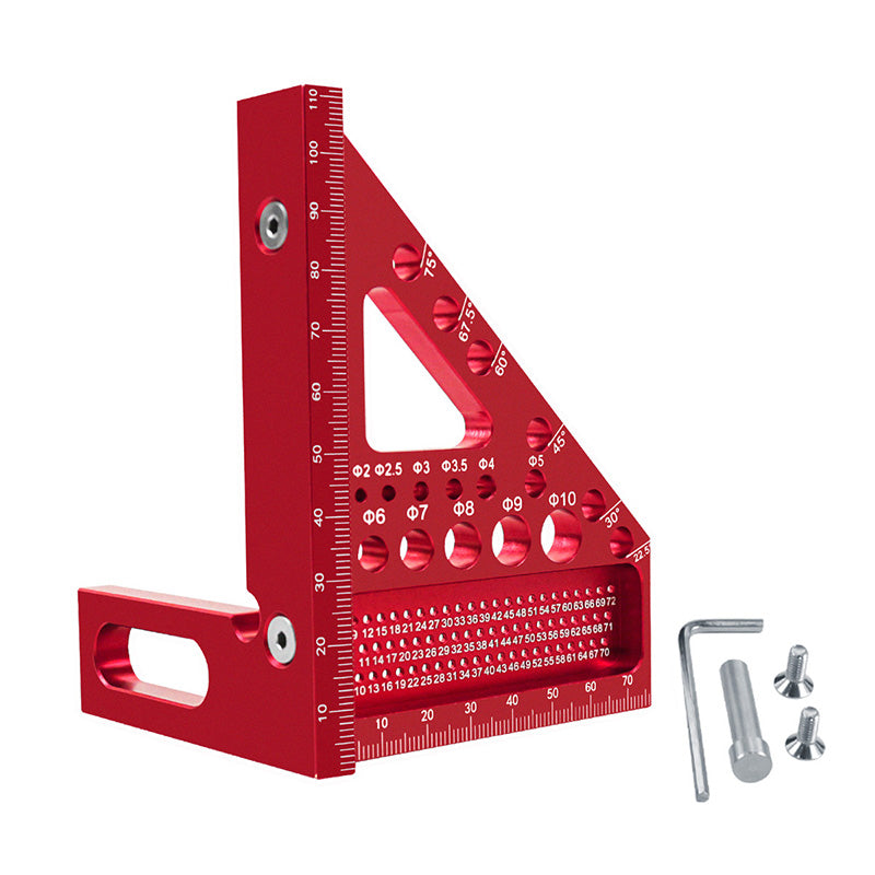 Carpenter's Square Anodized Aluminum Laser Scale & Drill Holes