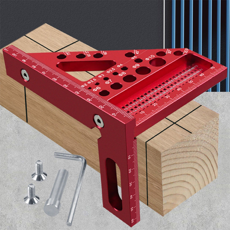 Carpenter's Square Anodized Aluminum Laser Scale & Drill Holes