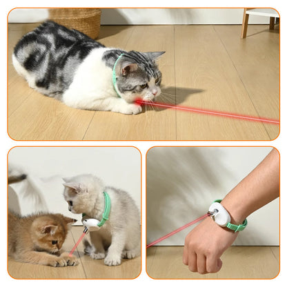 Cat Collar Motion-Activated Laser USB Rechargeable Adjustable Fit