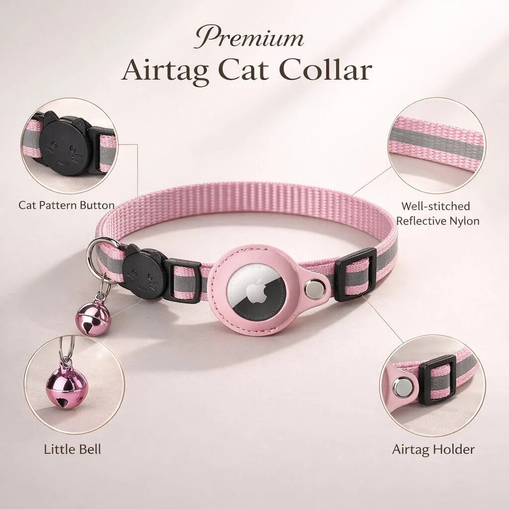 Cat Collar Tracker-Ready Breakaway & Reflective