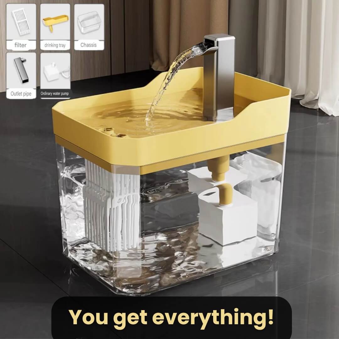 Cat Drinking Fountain 360° Water Flow Whisper-Quiet Pump
