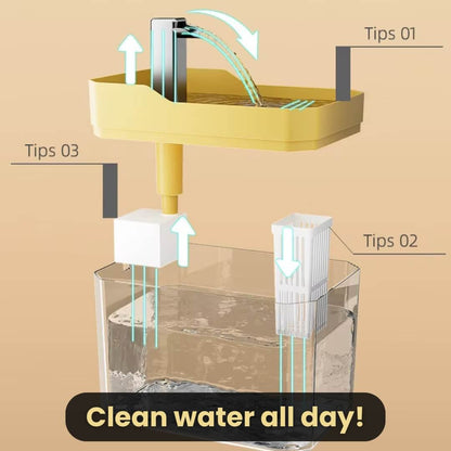 Cat Drinking Fountain 360° Water Flow Whisper-Quiet Pump