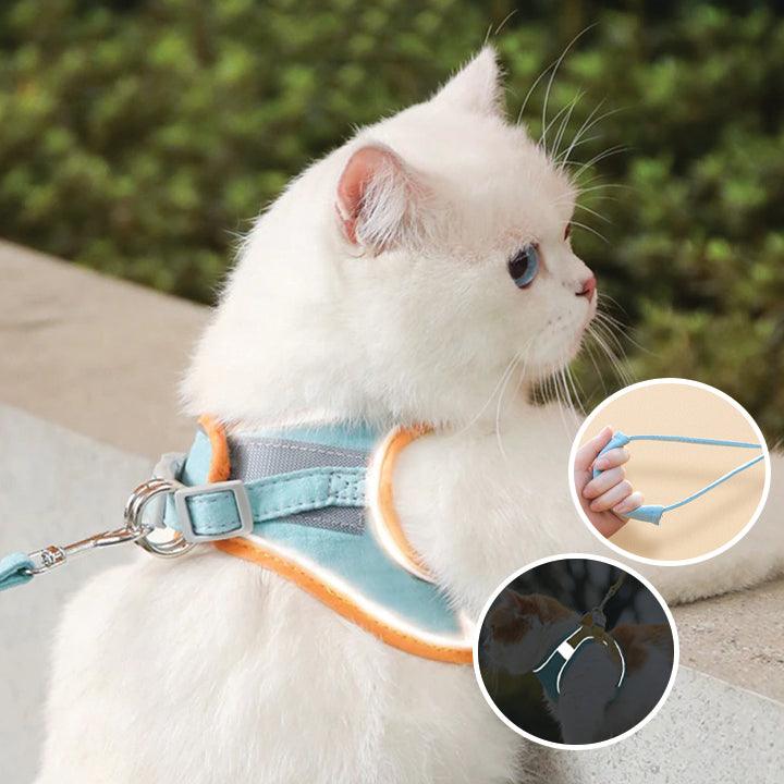 Cat Harness & Leash Padded Reflective Quick-Release