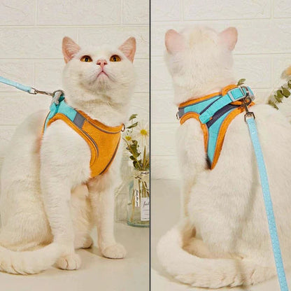 Cat Harness & Leash Padded Reflective Quick-Release