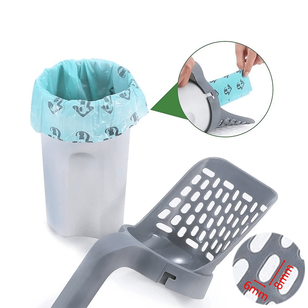 Cat Litter Scoop Perforated Head & Waste Container
