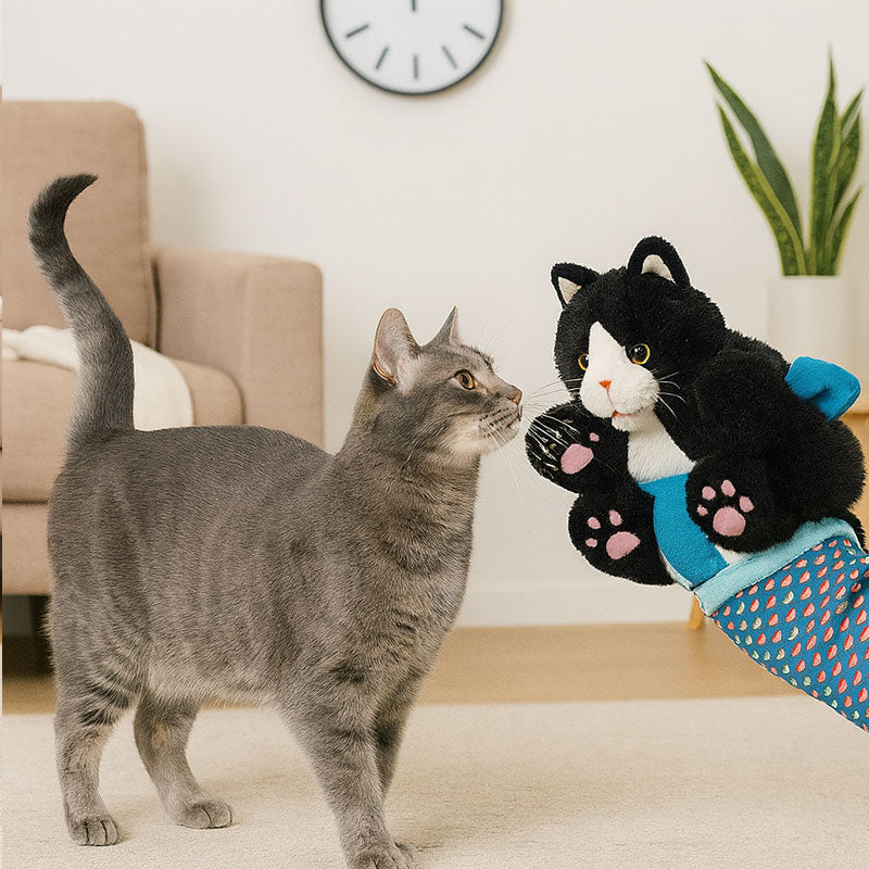 Cat Play Glove Thick Padded Detachable Plush Toy