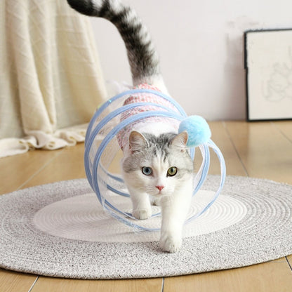Cat Play Tunnel Curved Interactive Sisal & Feather Toys