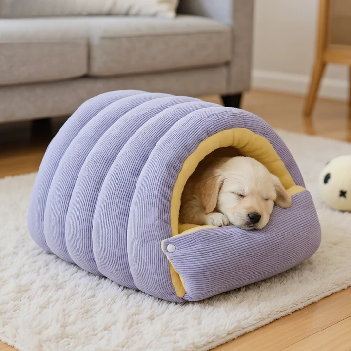 Cat & Small Dog Cave Bed Semi-Enclosed Magnetic Closure