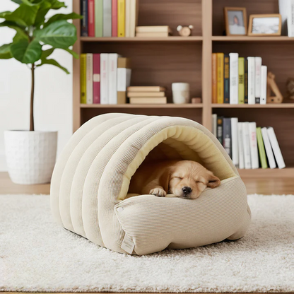 Cat & Small Dog Cave Bed Semi-Enclosed Magnetic Closure