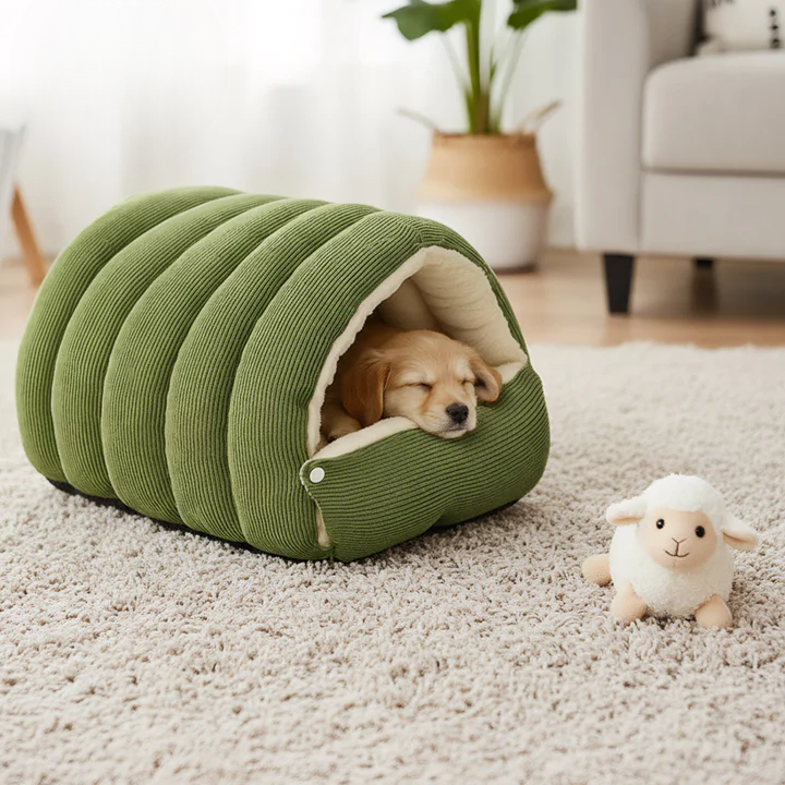 Cat & Small Dog Cave Bed Semi-Enclosed Magnetic Closure