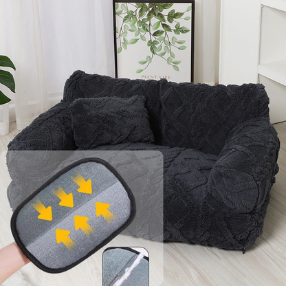 Cat & Small Dog Sofa Quilted Plush Raised Edge