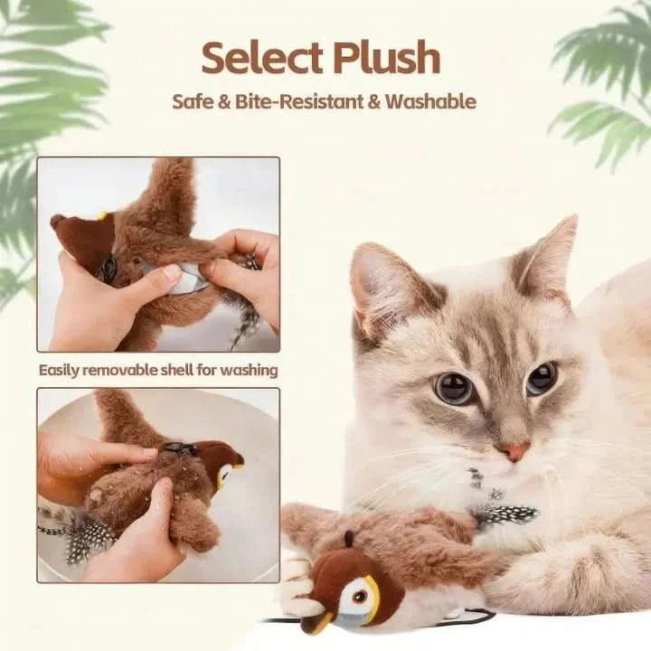 Cat Toy Interactive Plush Movement & Sounds USB Rechargeable
