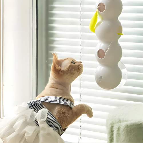 Cat Toy Rotating Motion Suction Cup Wall Mount USB Rechargeable