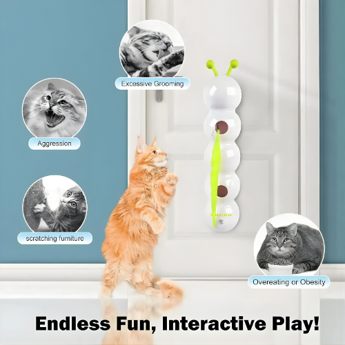Cat Toy Rotating Motion Suction Cup Wall Mount USB Rechargeable
