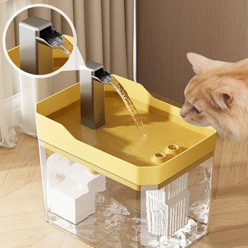 Cat Water Fountain Faucet-Style 1.5L Quiet Pump