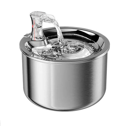 Cat Water Fountain Stainless Steel Motion-Activated 4-Stage Filtration