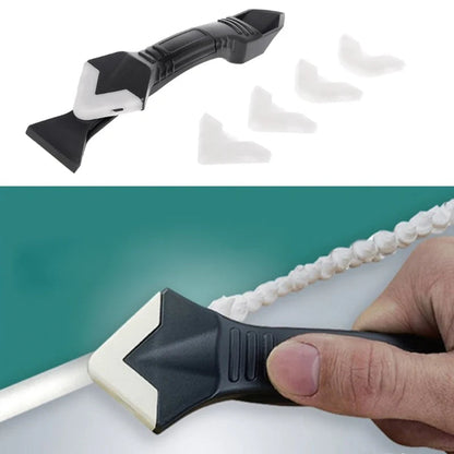 Caulking Tool 3-in-1 Cut Scrape & Smooth Silicone Attachments