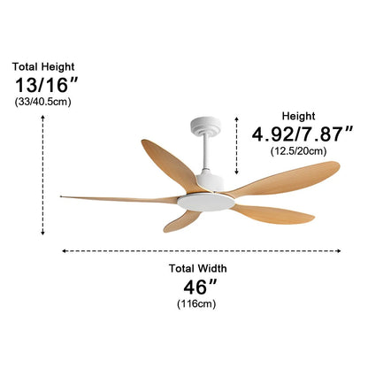 Ceiling Fan 5-Blade Quiet Reversible DC Motor