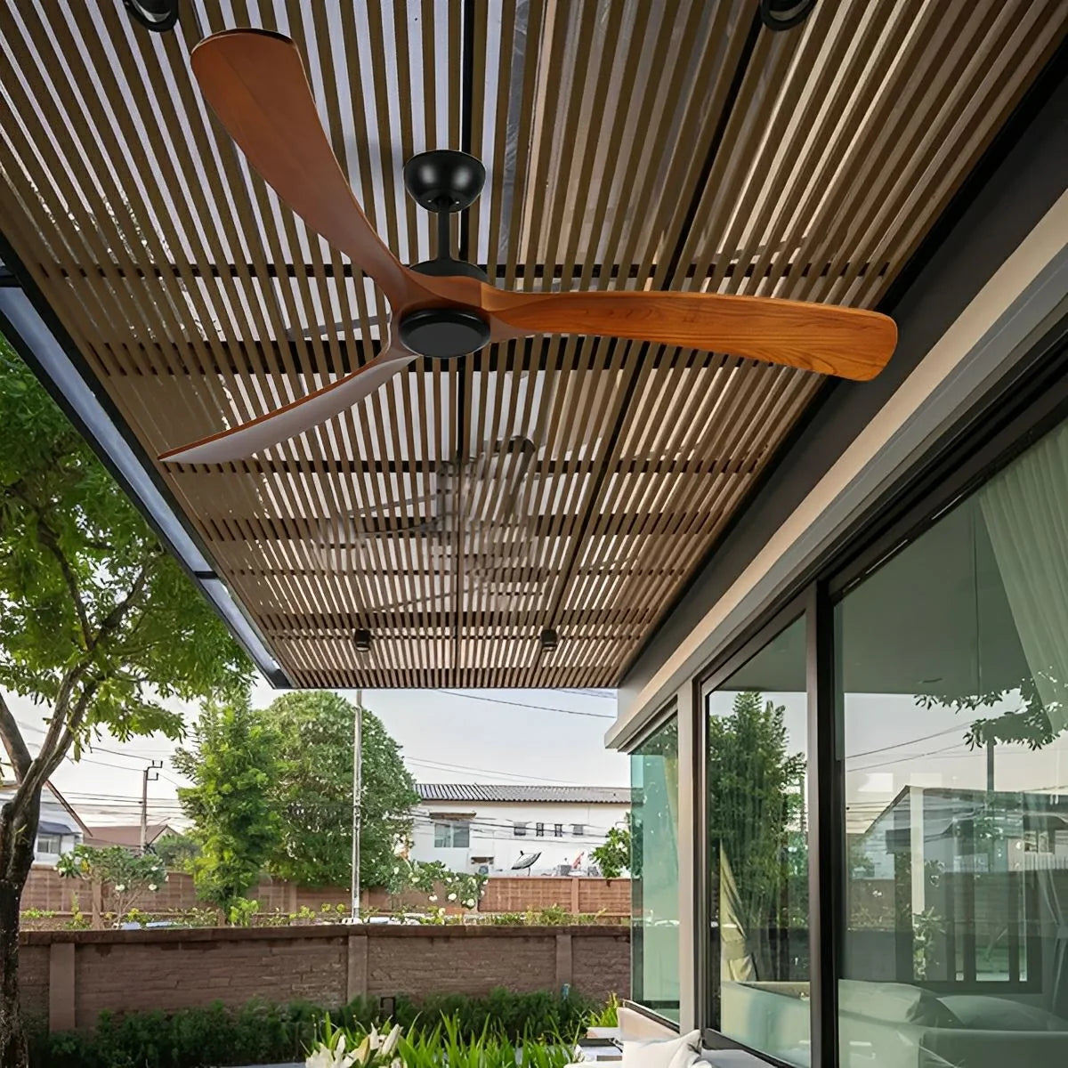 Ceiling Fan Reversible Airflow IP65 Water-Resistant Design