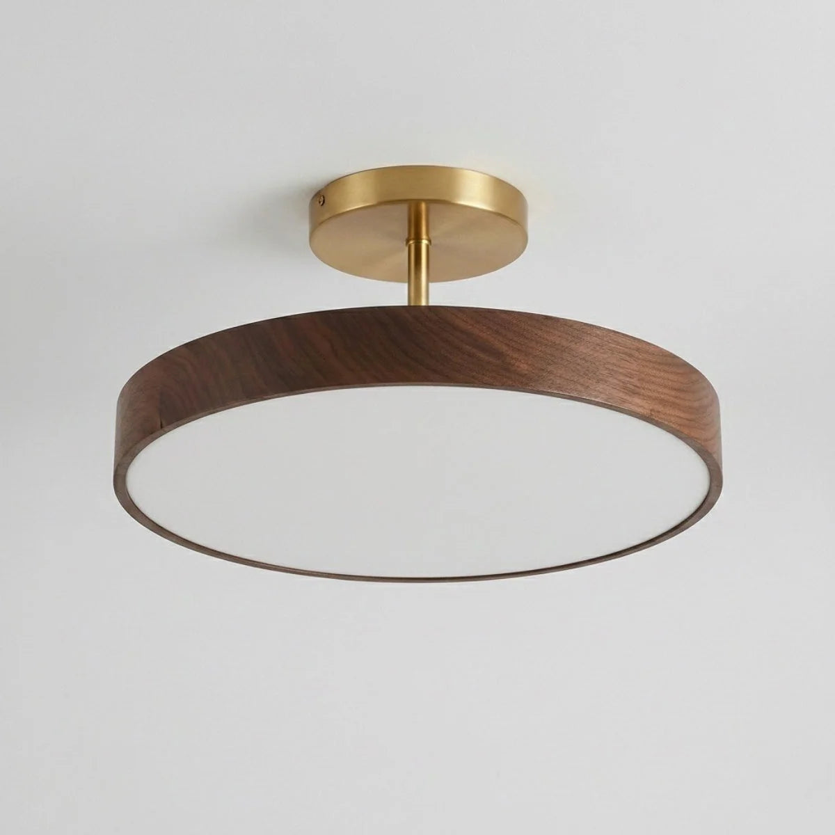 Ceiling Lamp Wood Finish Low-Profile 3 Adjustable Light Tones