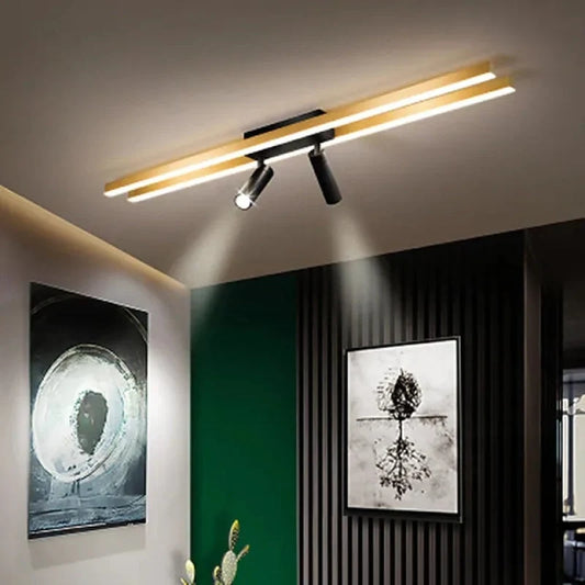 Ceiling Light Dual Swivel Spotlights Dimmable Remote