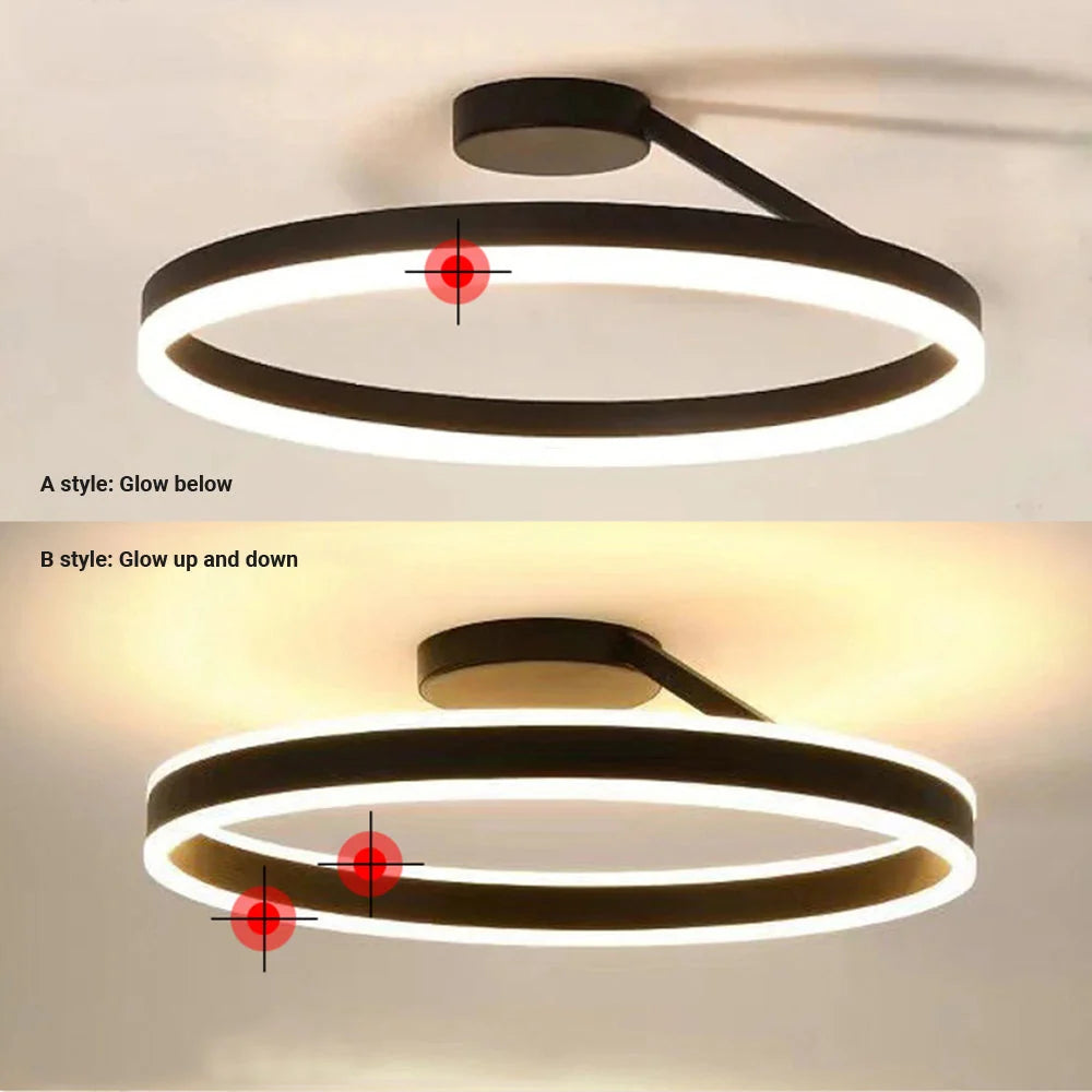 Ceiling Light Flush Mount LED Dimmable With Remote Control
