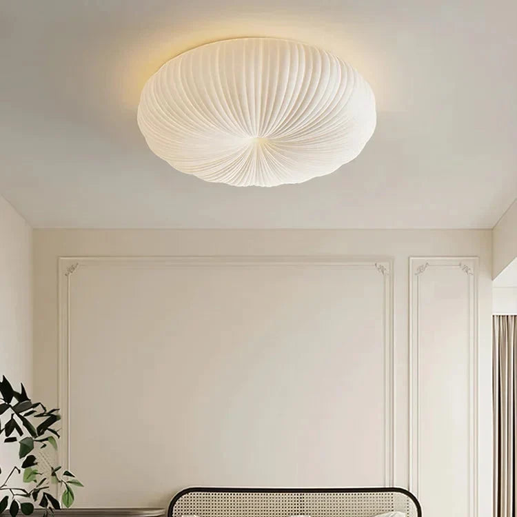 Ceiling Light Pleated Warm White LED Flush Mount