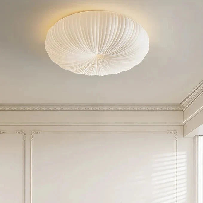 Ceiling Light Pleated Warm White LED Flush Mount