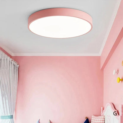 Ceiling Light Round Macaron Design Integrated LED