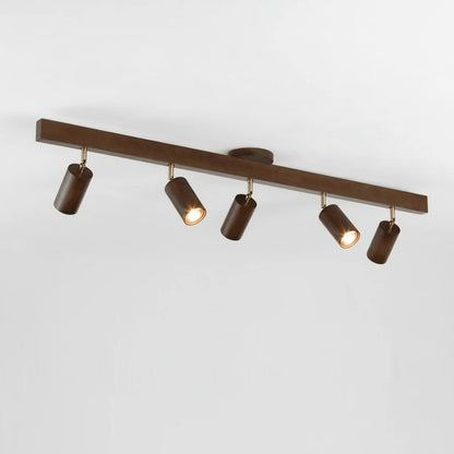 Ceiling Light Solid Wood Adjustable Head