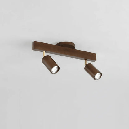 Ceiling Light Solid Wood Adjustable Head