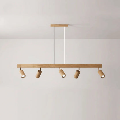 Ceiling Light Solid Wood Adjustable Head