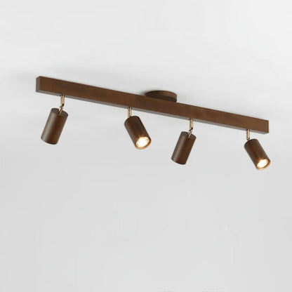 Ceiling Light Solid Wood Adjustable Head