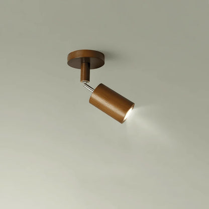 Ceiling Light Solid Wood Adjustable Head