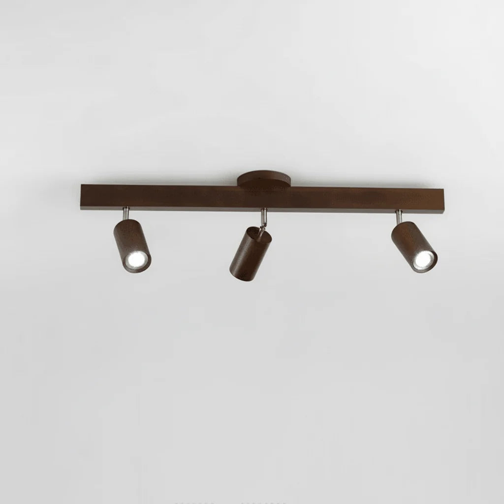 Ceiling Light Solid Wood Adjustable Head