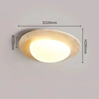 Ceiling Light Warm White LED Natural Stone Style