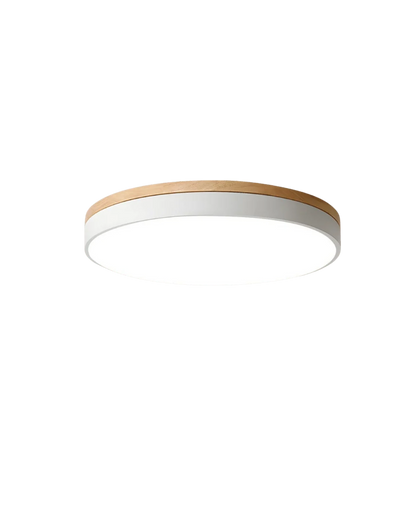 Ceiling Light Wood Accent Neutral White LED