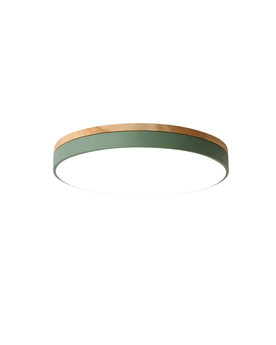 Ceiling Light Wood Accent Neutral White LED