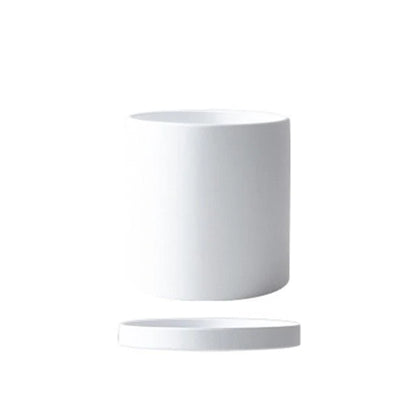 Ceramic Flower Pot Matte Glazed With Matching Saucer