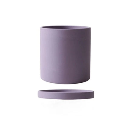 Ceramic Flower Pot Matte Glazed With Matching Saucer