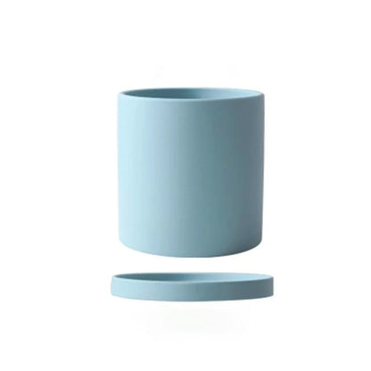 Ceramic Flower Pot Matte Glazed With Matching Saucer