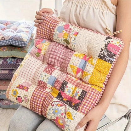 Chair Seat Cushion Thick Padded Microfiber Non-Slip Ties