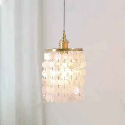 Chandelier Layered Shell Discs Adjustable LED Light Color