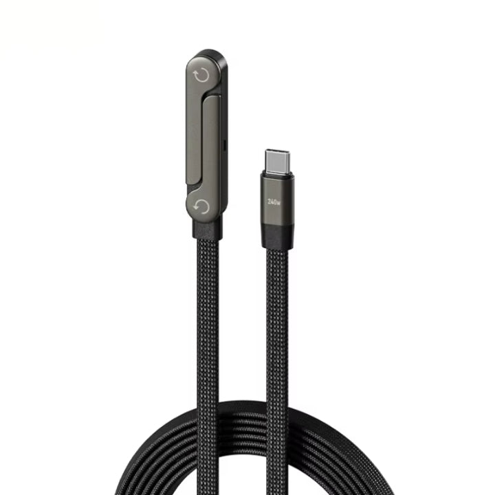 Charging Cable Braided Nylon Angled Plug & Fold-Away Stand