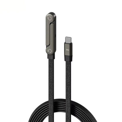 Charging Cable Braided Nylon Angled Plug & Fold-Away Stand