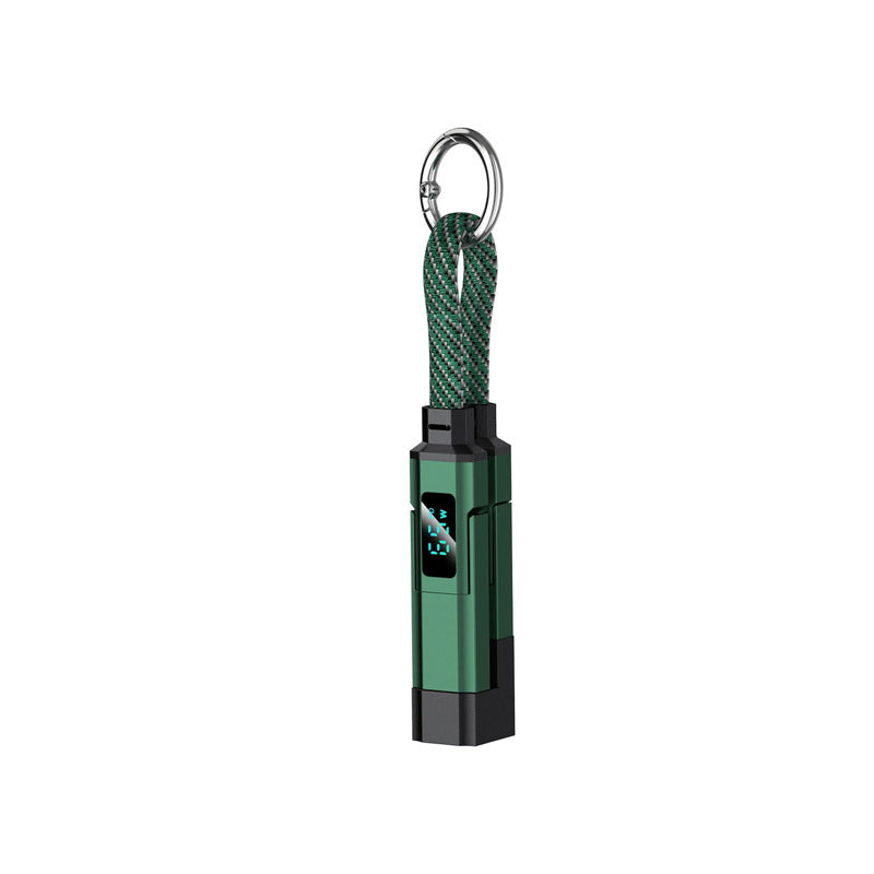 Charging Cable Keychain 4-in-1 65W Digital Power Display