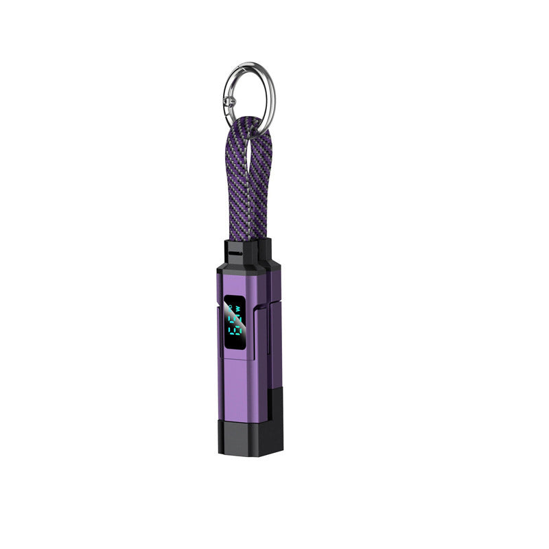 Charging Cable Keychain 4-in-1 65W Digital Power Display