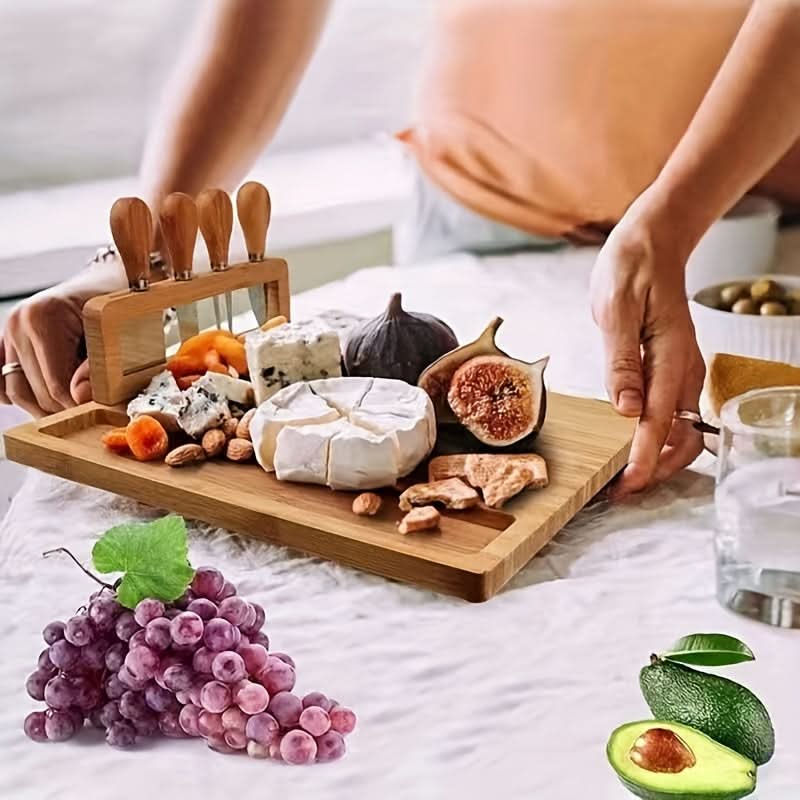 Cheese Board Set Bamboo Cutting & Serving